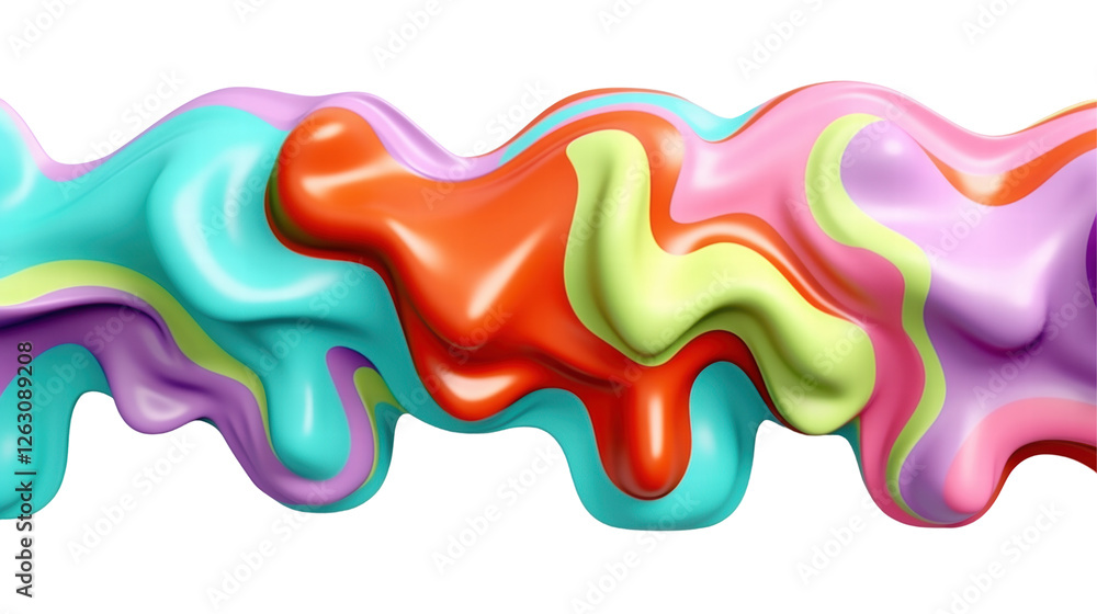 Colorful Abstract Fluid Wave Design with Smooth Shapes and Bright Colors on a Transparent Background Colorful Abstract Fluid Wave Design with Smooth Shapes and Bright Colors on a Transparent Background