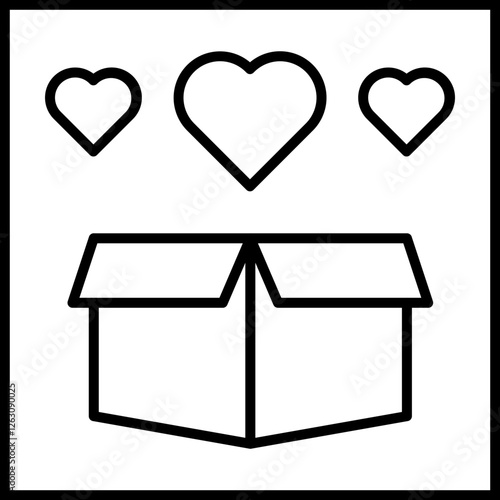 Donation Box Icon Design
