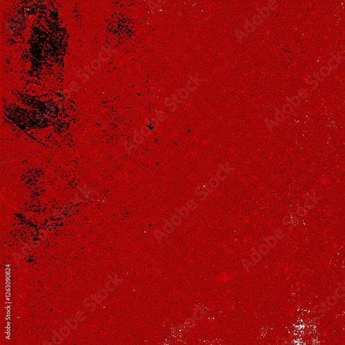 Crimson Cascade: A 3D Abstract Composition with Floating Geometric Squares in Rich Red