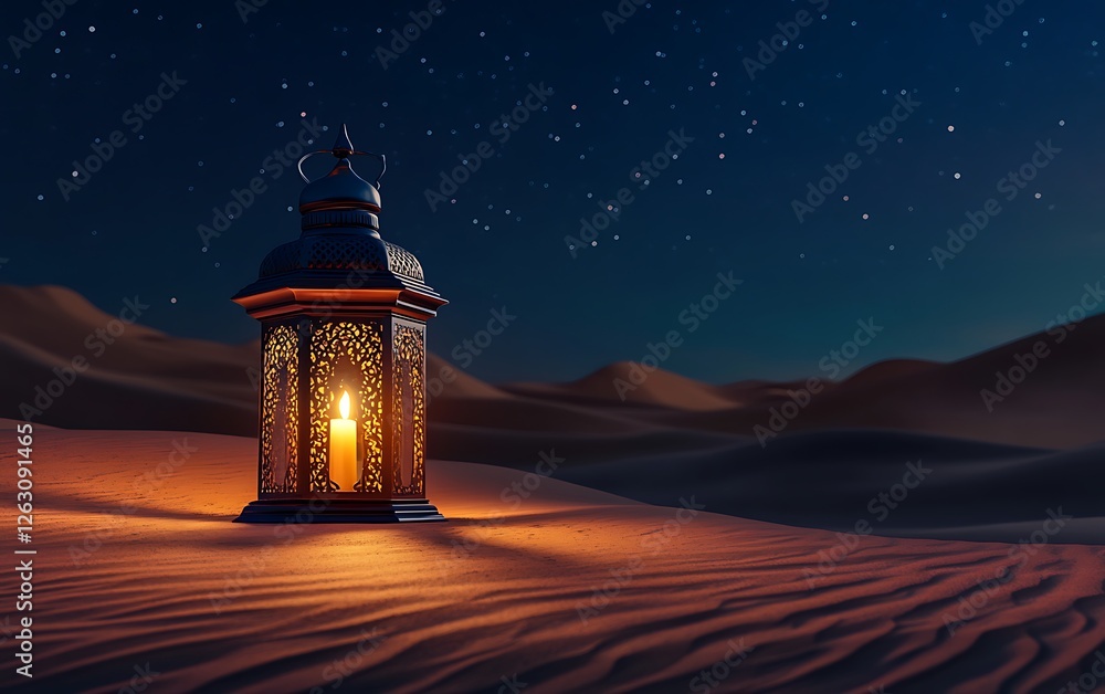 Desert nights A glowing lantern illuminates the vast desert landscape under a starlit sky creating a serene and magical atmosphere Desert nights A glowing lantern illuminates the vast desert landscape under a starlit sky creating a serene and magical atmosphere