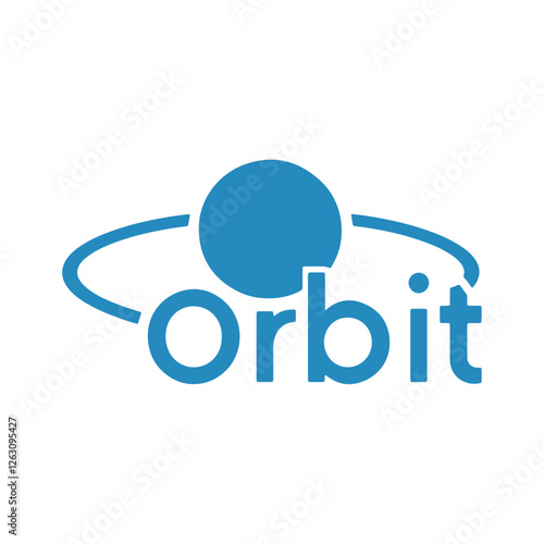 silhouette orbit symbol logo vector design template. bold saturn and world icon logo design vector illustration with modern, simple and elegant styles
