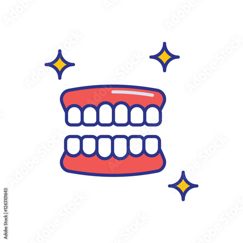 Denture icon vector stock illustration