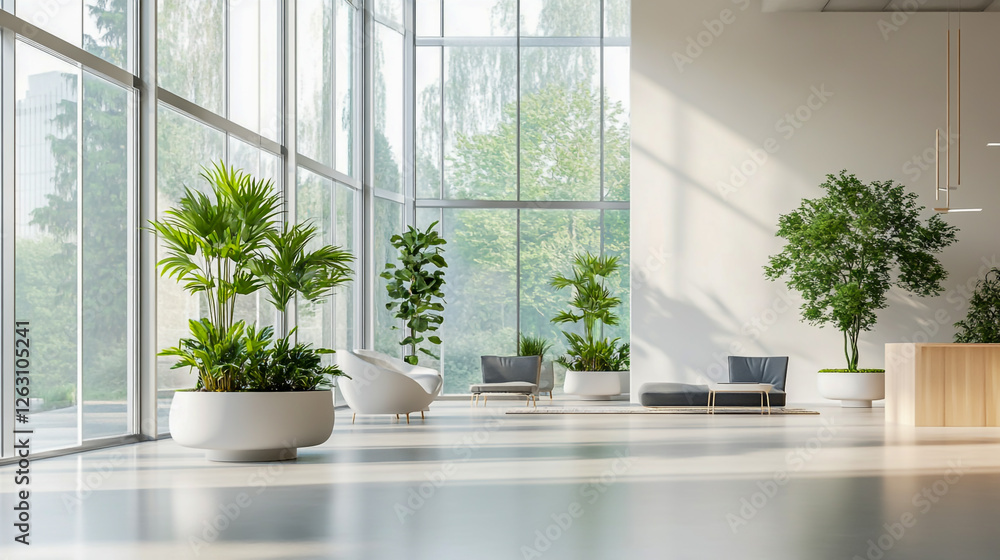 Obraz premium Contemporary minimalist interior design