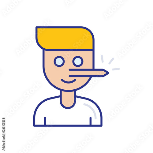 Liar icon vector stock illustration