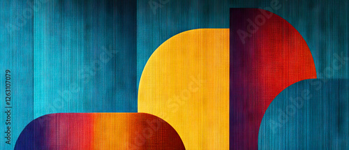 Minimalist geometric background with bold colors