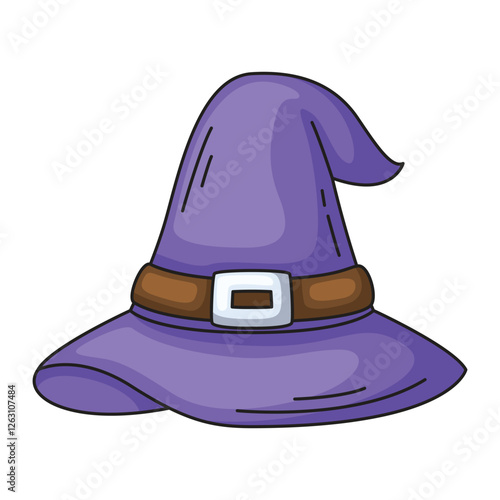 Halloween witch hat icon design. Vector design