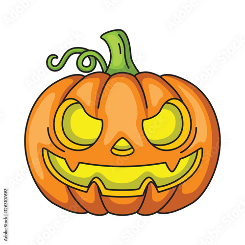 Halloween pumpkin lantern icon design. Vector design