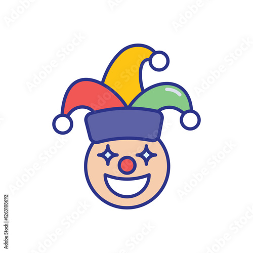 Clown smile icon vector stock illustration