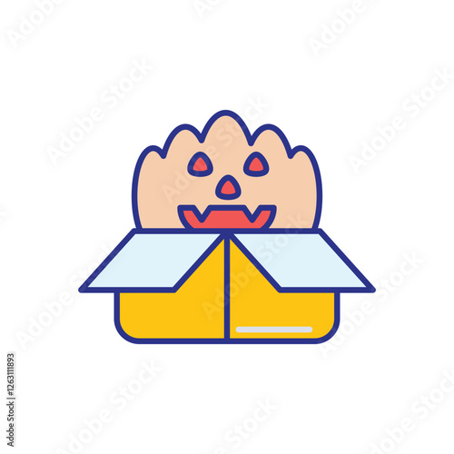 Prank Box icon vector stock illustration