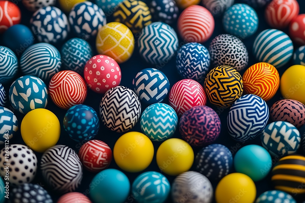Colorful Collection of Easter Eggs with Unique Designs and Textures Creating a Festive Springtime Background Colorful Collection of Easter Eggs with Unique Designs and Textures Creating a Festive Springtime Background