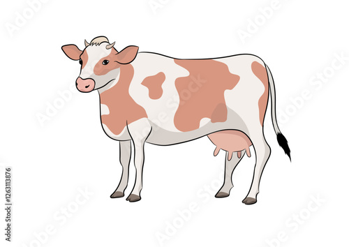 Vector illustration of cow