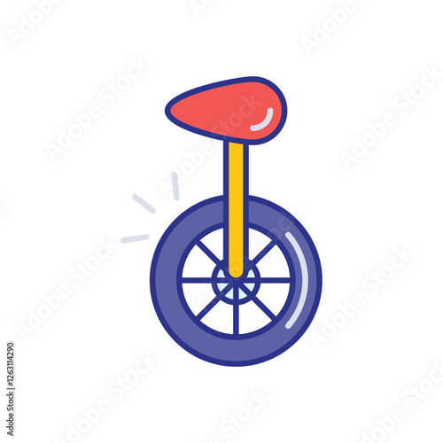 Unicycle icon vector stock illustration