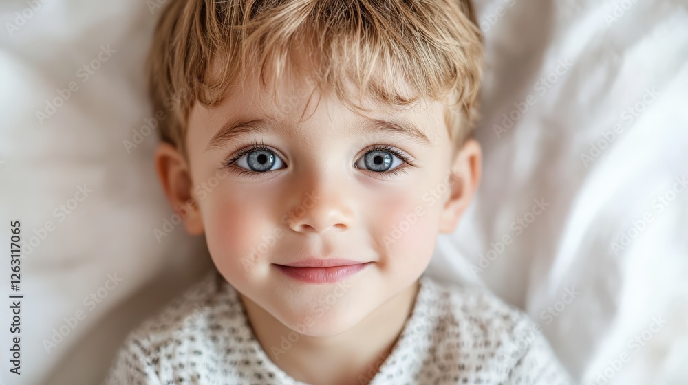 Adorable Toddler with Bright Blue Eyes and Sweet Smile Adorable Toddler with Bright Blue Eyes and Sweet Smile