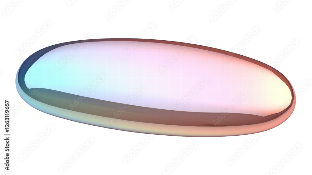 Smooth Elegant Oval Shape with Colorful Gradient on a Transparent Background Smooth Elegant Oval Shape with Colorful Gradient on a Transparent Background