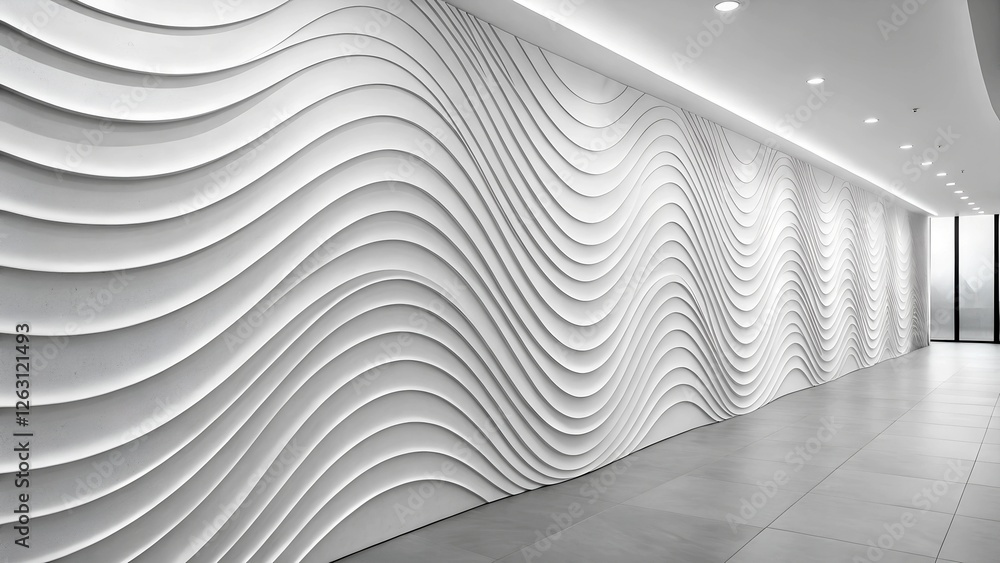 Naklejka premium Abstract Wave Pattern Wall Texture