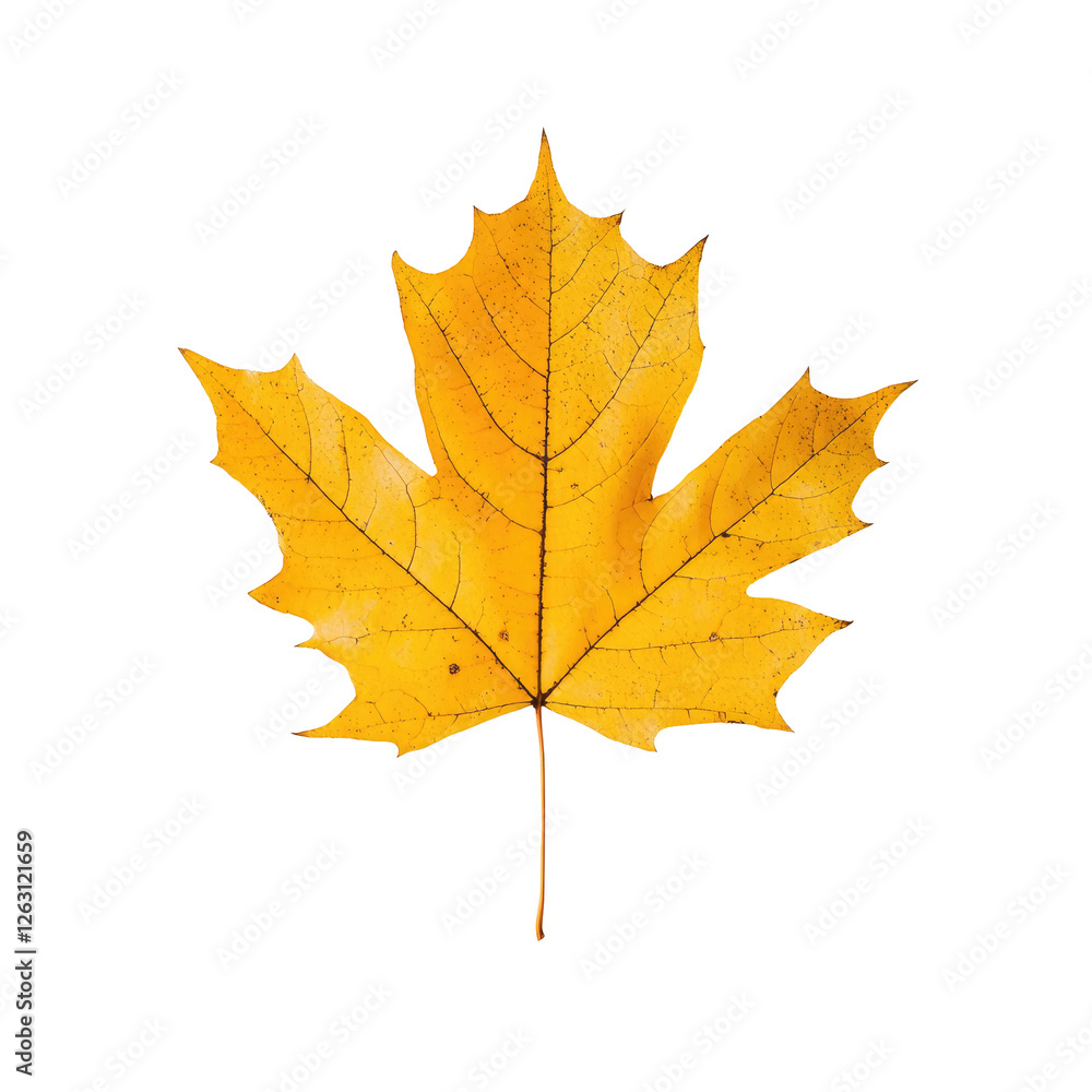 yellow autumn maple leaf isolated on white or transparent background yellow autumn maple leaf isolated on white or transparent background