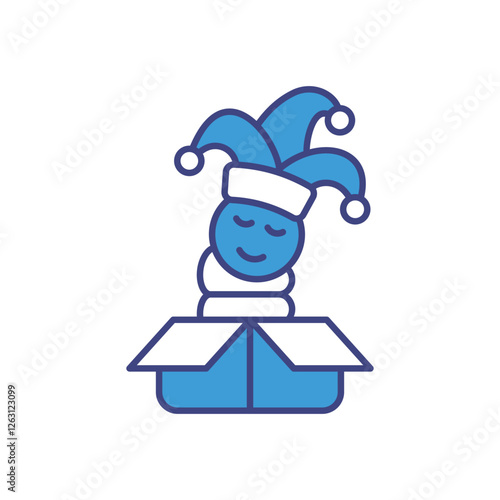 Joke box icon vector stock illustration