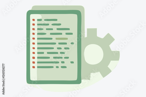  Vector illustration. Control systems ensure efficient and precise management processes in various industries The computer lab metaphor inspires creativity and exploration in engineering Vector illust