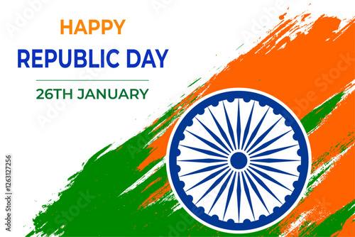 Happy republic day india vector image. 26 January