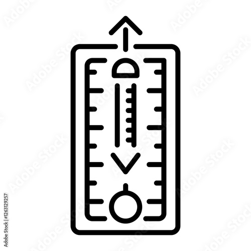 A line style icon of barometer 