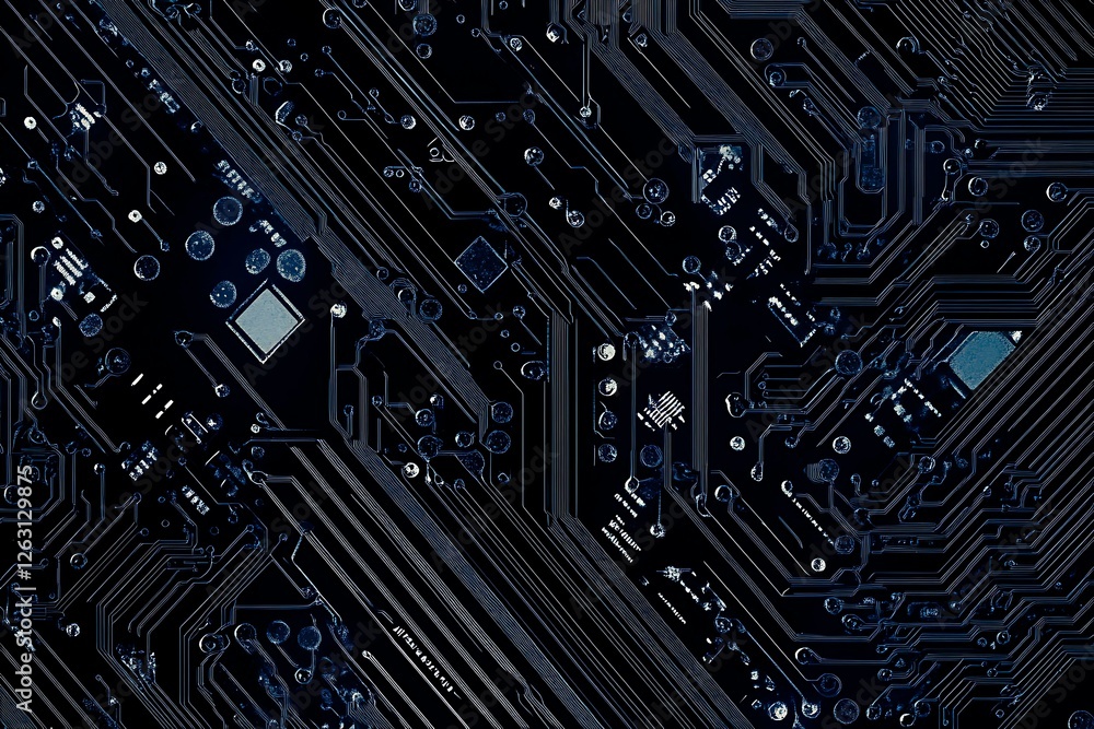 Abstract close-up of a glowing blue digital circuit board, showcasing intricate connections and technological design on a black background.
Abstract close-up of a glowing blue digital circuit board, showcasing intricate connections and technological design on a black background.