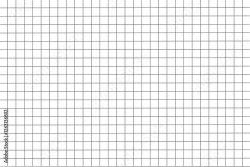 Seamless grid pattern, white background with thin grey lines. Horizontal grid square graph line page.