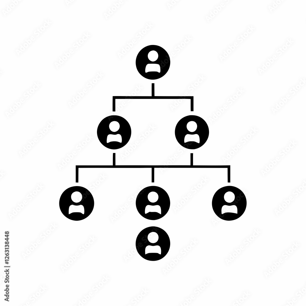 creative Business Organizational Chart icon and logo vector silhouette creative Business Organizational Chart icon and logo vector silhouette