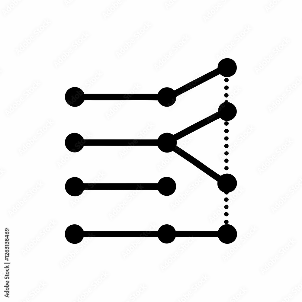 creative Business  Organizational Chart icon and logo vector silhouette