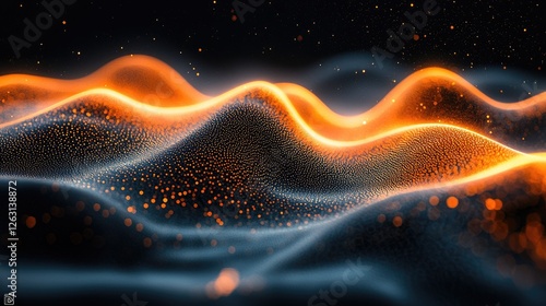 Wallpaper Mural Abstract Orange And Blue Light Wave Pattern Torontodigital.ca