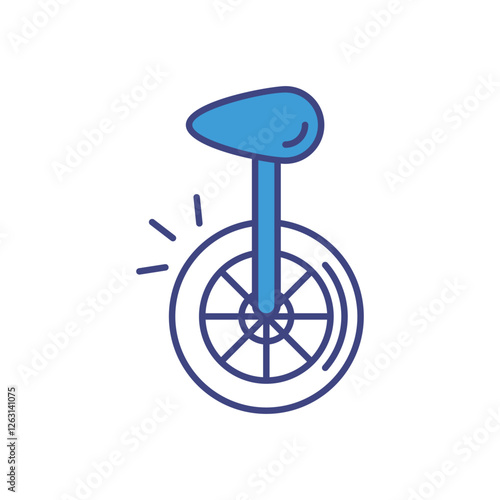 Unicycle icon vector stock illustration