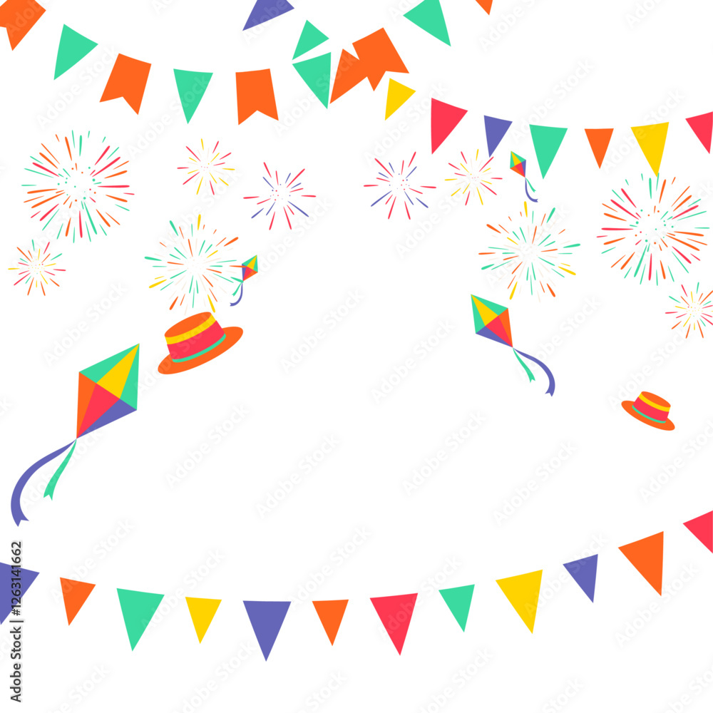 Obraz premium dark-blue-festa-junina-background