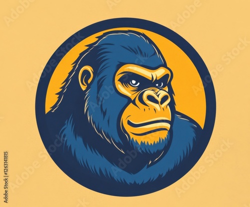 Trendy logo for humorous gorilla geography teacher