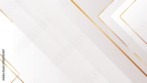 Minimalist Gold and White Diagonal Geometric Design
