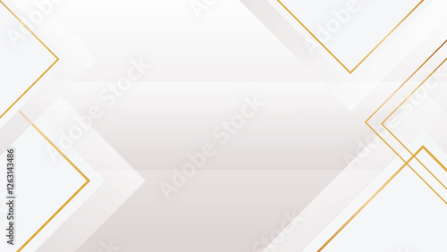 Elegant White and Gold Geometric Background