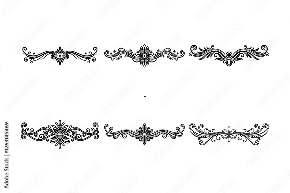 Obraz premium border line art vector illustration 
