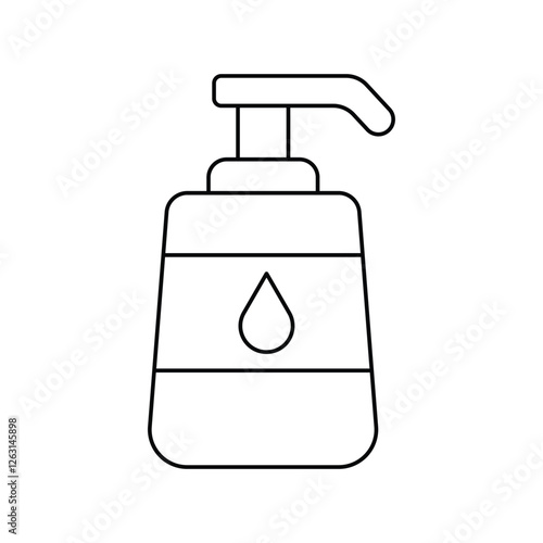 face cleanser lineal icon with white background vector stock illustration