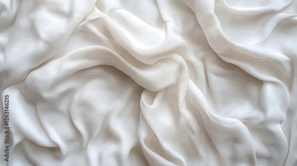 Elegant White Fabric Background with Soft Texture Elegant White Fabric Background with Soft Texture