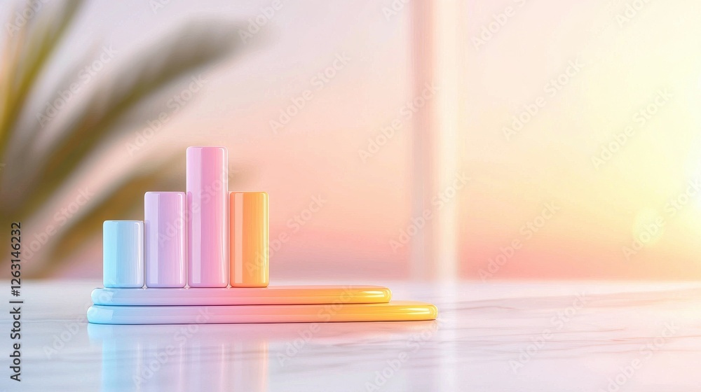 Obraz premium Analyzing growth trends in business metrics modern office digital visualization bright environment close-up view