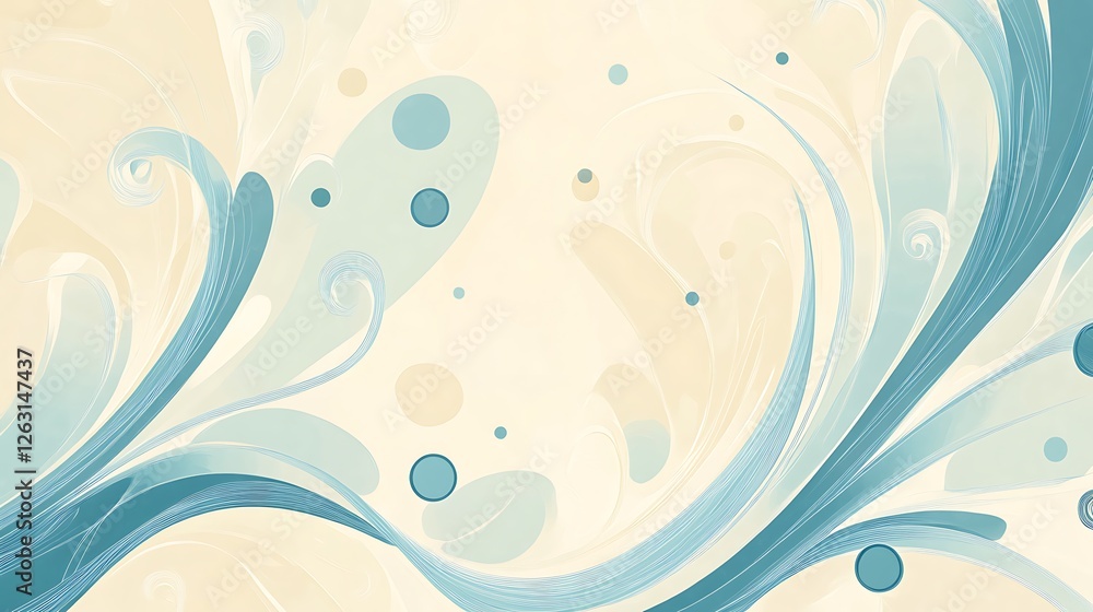 Abstract swirling pastel blue and beige design Abstract swirling pastel blue and beige design