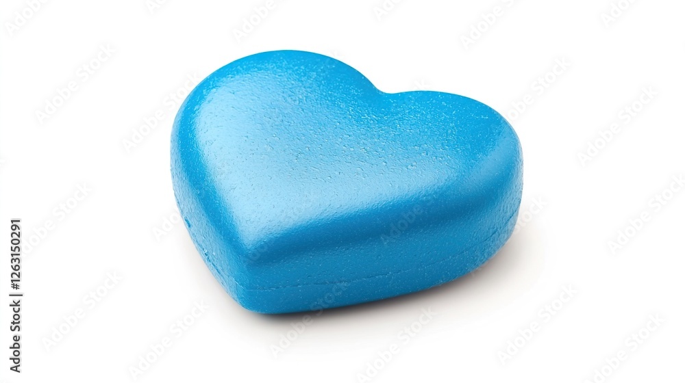 Blue Heart Shape Isolated on White Background for Design Use Blue Heart Shape Isolated on White Background for Design Use