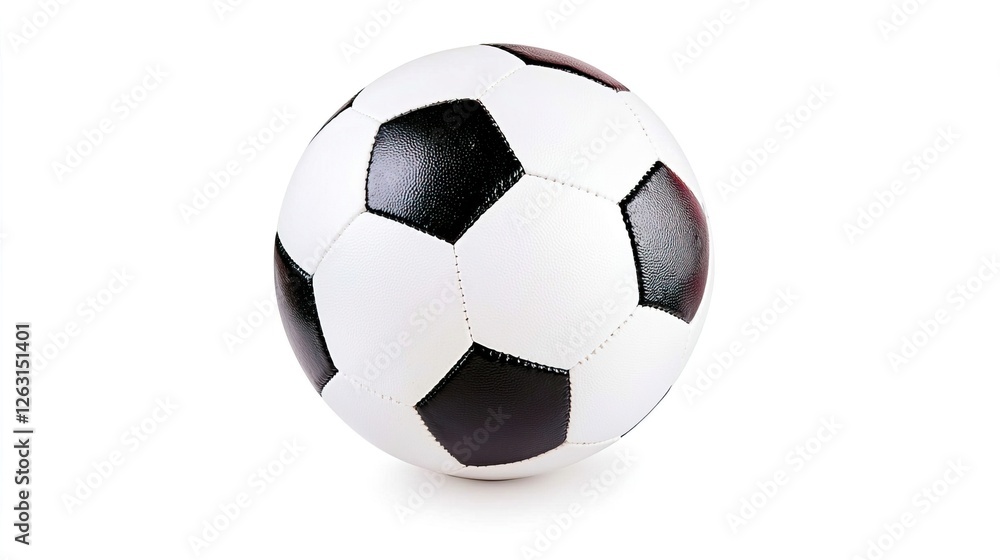 Isolated Classic Black and White Football on White Background Isolated Classic Black and White Football on White Background