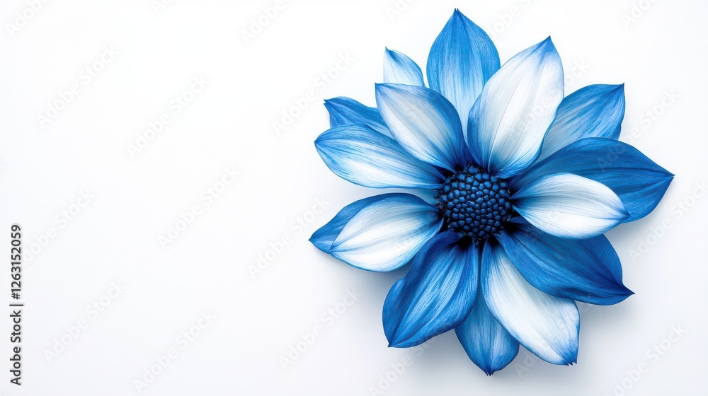 Obraz premium Elegant Blue Flower with Gradient Petals