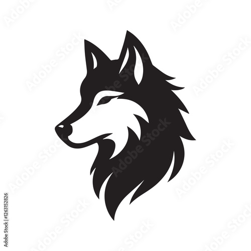 Wallpaper Mural  wolf head illustrations in black and white, vector style, perfect for logos or tattoos Torontodigital.ca