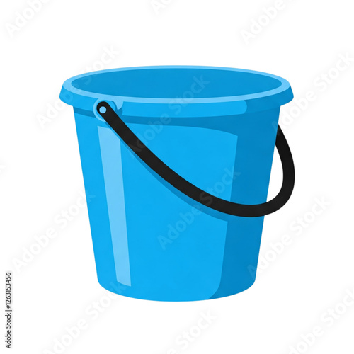blue bucket, water container tool