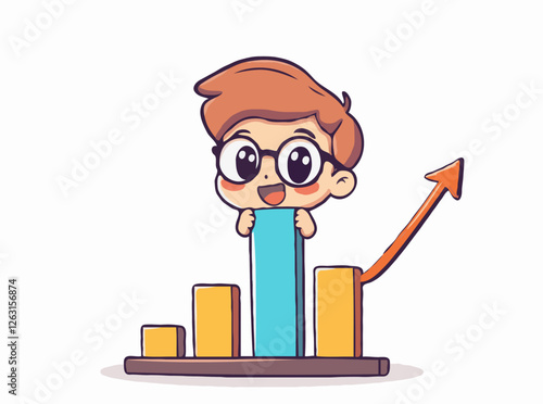 Modern Financial Growth Chart Design Element