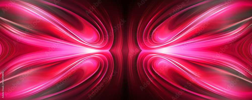 Fototapeta premium Dynamic Red and Pink Light Streaks Background with Motion Blur for Futuristic & High-Tech Designs, Website headers & digital banners, Digital wallpapers & modern UI elements