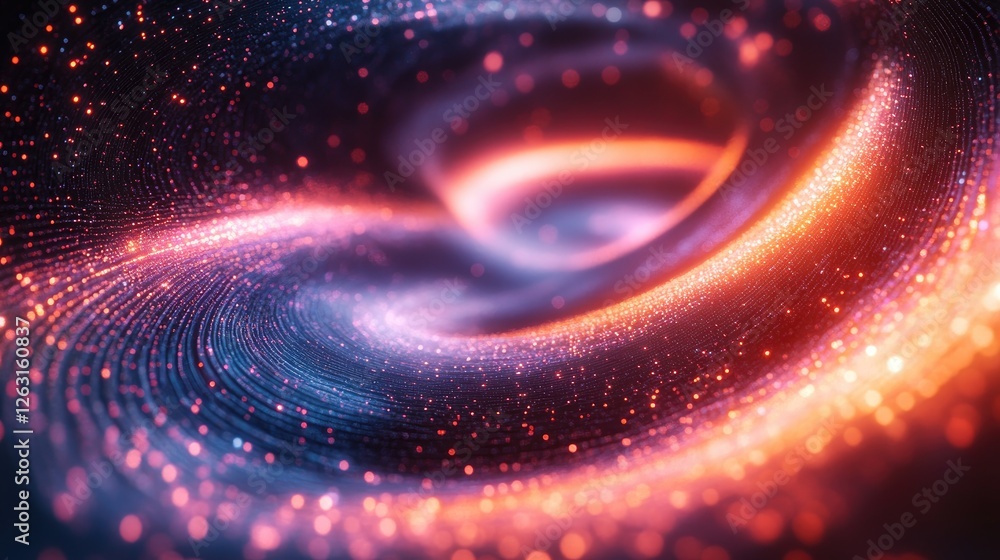 Obraz premium Abstract swirling galaxy of vibrant light and color