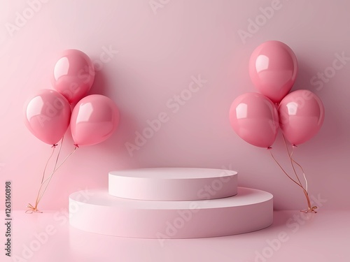 pink birthday cake