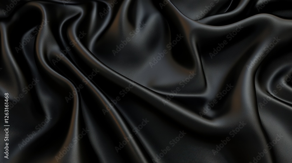 Fototapeta premium Natural Leather Texture in Deep Black Tone