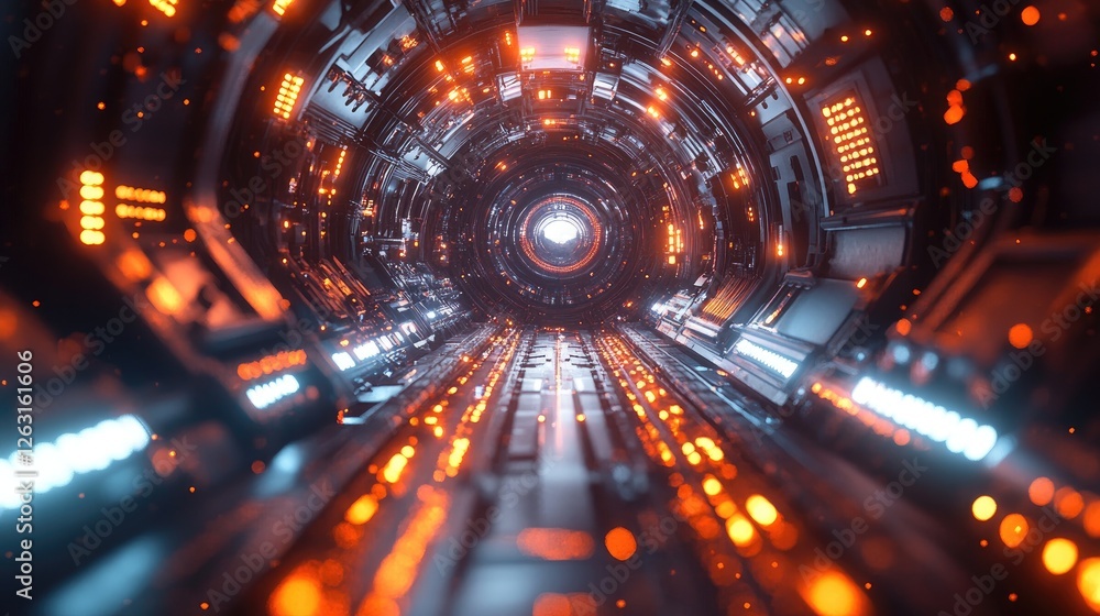 Futuristic Spaceship Corridor Interior Design Futuristic Spaceship Corridor Interior Design